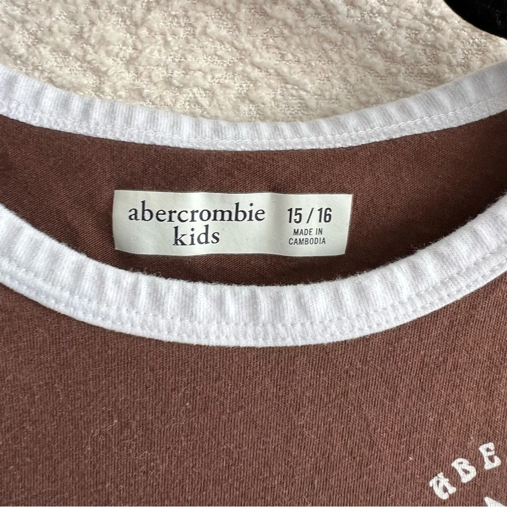 Abercrombie‎ Kids Brown Short Sleeve ‘92 Sun Moon Shirt Cotton Blend Size 15/16